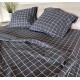 Постельное бельё из натуральной хлопковой бязи Gold комплект постельного голд Клетка черная