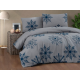 Постельное белье Байка Теплая Постель Фланель евро размер 200*220 Турция Снежинка Синий