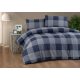 Постельное белье Байка Теплая Постель Фланель евро размер 200*220 Турция Клетка Синий