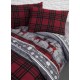 Постільна білизна Байка Фланель євро розмір 200*220 Туреччина клітинка червона