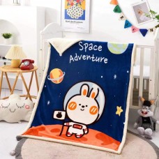 Детский пушистый мягкий плед из искусственной овчины размер 110*140 см