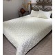 Плед покрывало двухстороннее НОРКА Покрывало на большую кровать евро размер 210*230 см Белый
