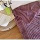 Плед плюшевий зі штучною овчиною євро розмір 200×230 см лавандовий колір — м’яке тепле покривало для спальні та дому