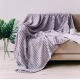 Плед покрывало Полоска покрывало Шарпей плюшевый полуторный размер 150*200 см Лавандовый