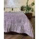 Плед покрывало Полоска покрывало Шарпей плюшевый полуторный размер 150*200 см Лавандовый