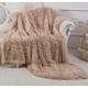 Плед Травка Меховое Покрывало с длинным ворсом евро размер 210*230 см Бежевый