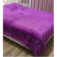 Плед Травка Меховое Покрывало с длинным ворсом евро размер 210*230 см Фуксия