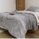 Плед Травка Меховое Покрывало с длинным ворсом евро размер 210*230 см Серый