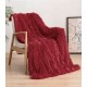 Плед Травка Хутряне Покривало з довгим ворсом євро розмір 210*230 см Бордо