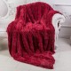 Ворсистый Плед покрывало Травка полуторный размер 160*210 Красный