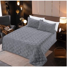 Велюрове покривало стебане В на ліжко євро розмір 200*230 см