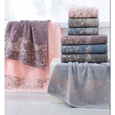 Полотенце махровое для Бани 70*140 см Хлопок в комплекте 6шт Цветы