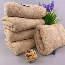 Рушник махровий для обличчя 50*90 см Бавовна в упаковці 6 шт Беж