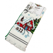 Подарунковий набір рушників Новий рік 40*60 см 2 шт (Льон/Махра)