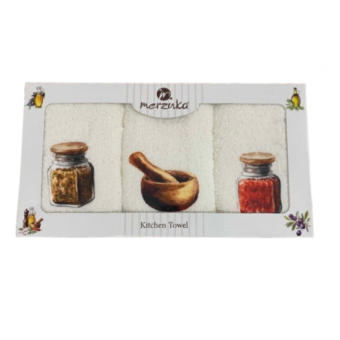 Комплект махрових рушників з принтом Туреччина 3шт розмір 30*50 см