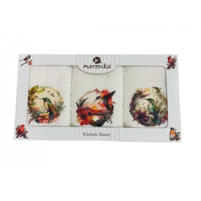 Комплект махрових рушників з принтом Туреччина 3шт розмір 30*50 см