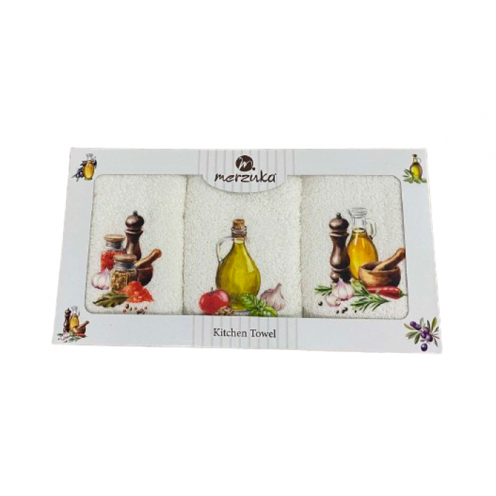 Комплект махрових рушників з принтом Туреччина 3шт розмір 30*50 см