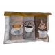Комплект кухонных полотенец 25*50 микрофибра в упаковке 3 шт Coffee