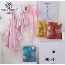 Подарунковий комплект 5в1 для лазні сауни Мікрофібра - рушники 2шт (50/90-70/140см), мочалка (2шт), повя'зка на голову