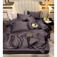 Постельное белье Софи Сатин в подарочной упаковке евро размер 200*230 см Графит