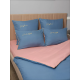 Постельное белье сатиновое однотонная постель Sofi Синий