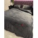 Постельное белье теплое велюровое однотонное Monica размер евро 200х230 цвет графит