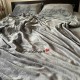 Постельное белье теплое велюровое однотонное Monica размер евро 200х230 цвет серый